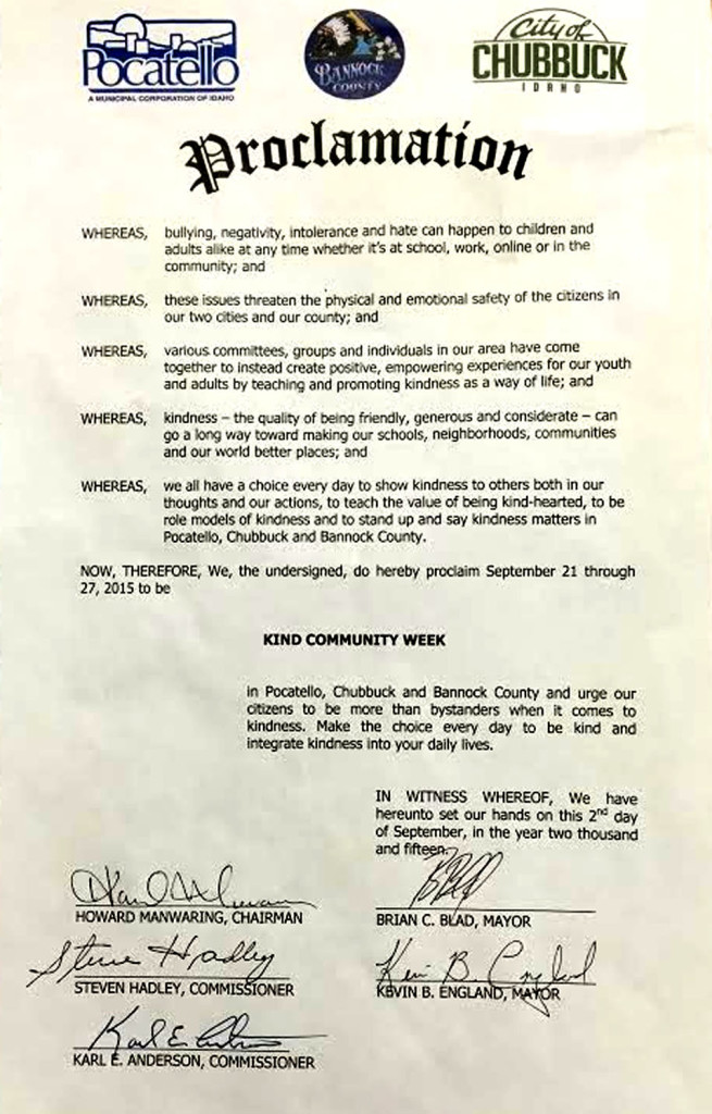 Kindness Week Proclamation