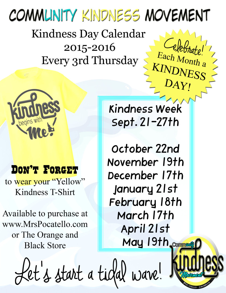 Kindness Day - Monthly Calendar