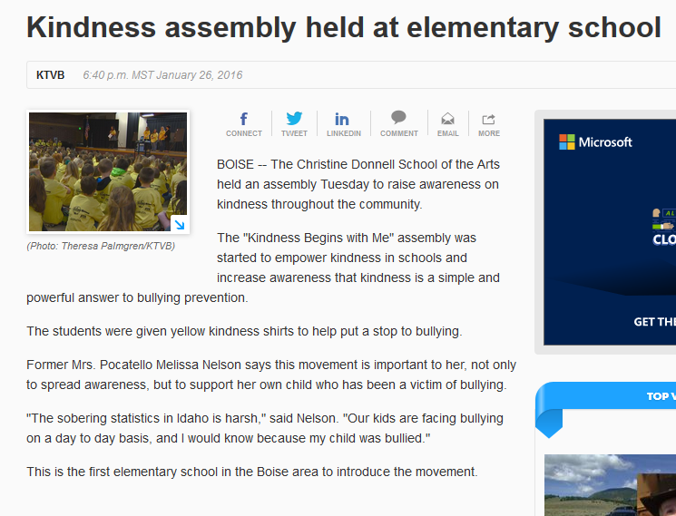 Kindness Assembly Boise KTVB