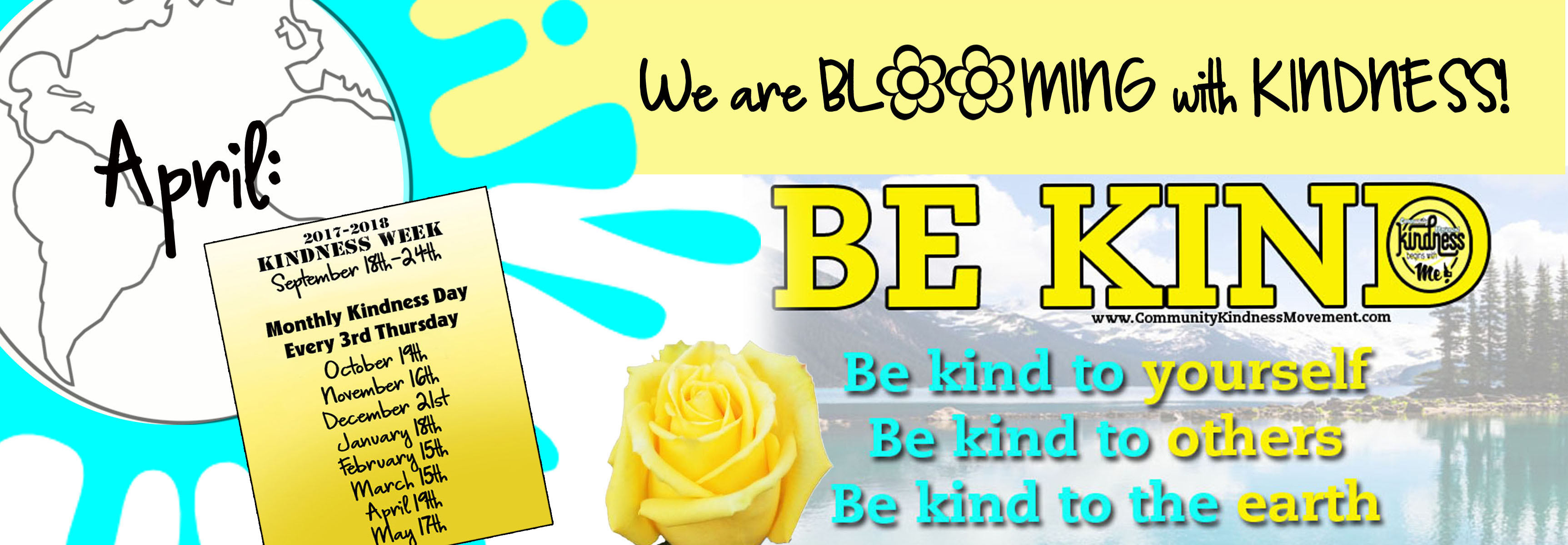 April KINDNESS DAY – Thursday, April 19th, 2018 – BLOOMING WITH KINDNESS!